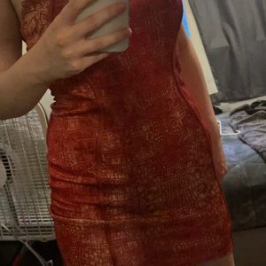 Strapless tight fitting dress
